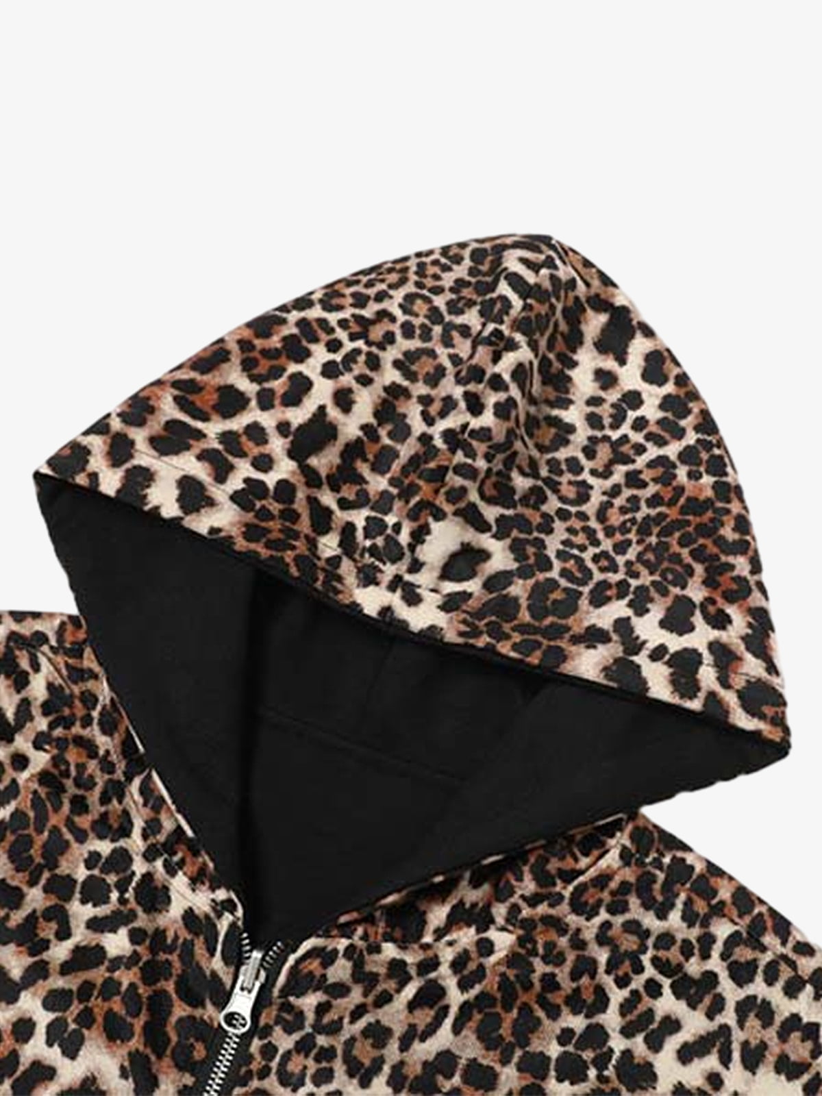 Leopard Reversible Fleece Zip-Up Hoodie 