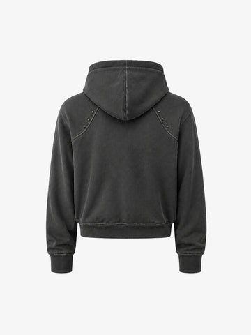 Spiked Graphic Zip Hoodie