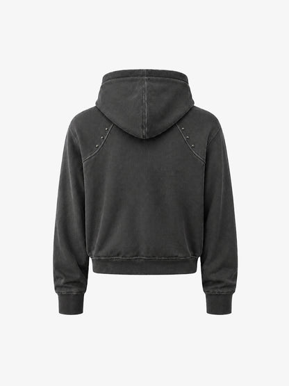 Spiked Graphic Zip Hoodie