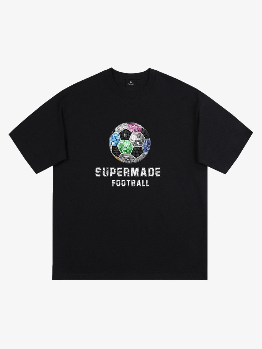 Color Block Soccer Ball Graphic T-Shirt 