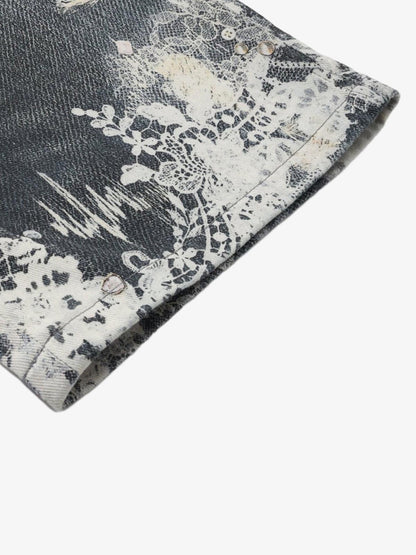 Digital 3D Graphic Distressed Denim Jeans