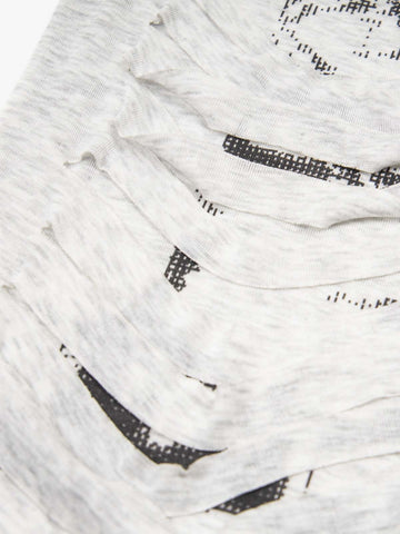 Thesupermade Pixelated Graphic Distressed Slim Tank Top