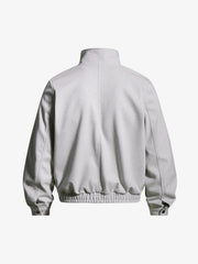 Convertible-Collar Snap-Button Bomber Jacket