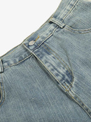 Washed Slub Machete Dye Jeans 