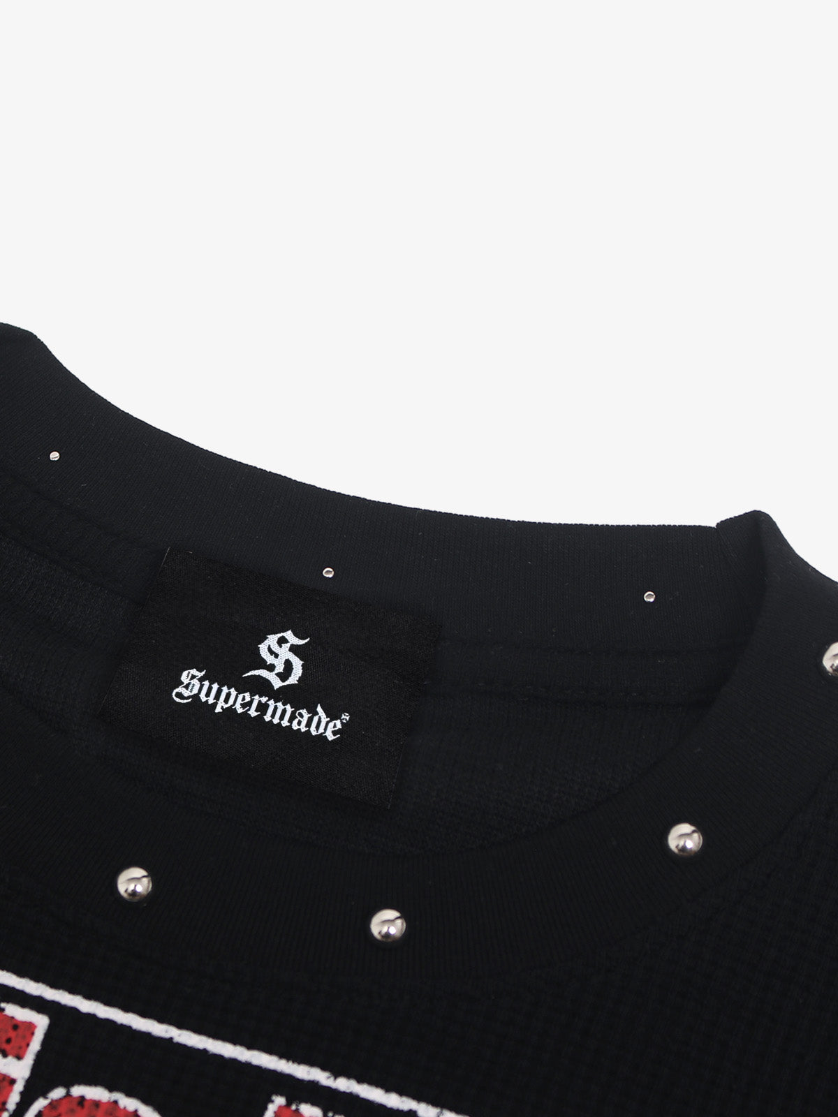 Studded Waffle Long Sleeve Tee