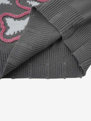 Skull Skeleton Graphic Knit Sweater