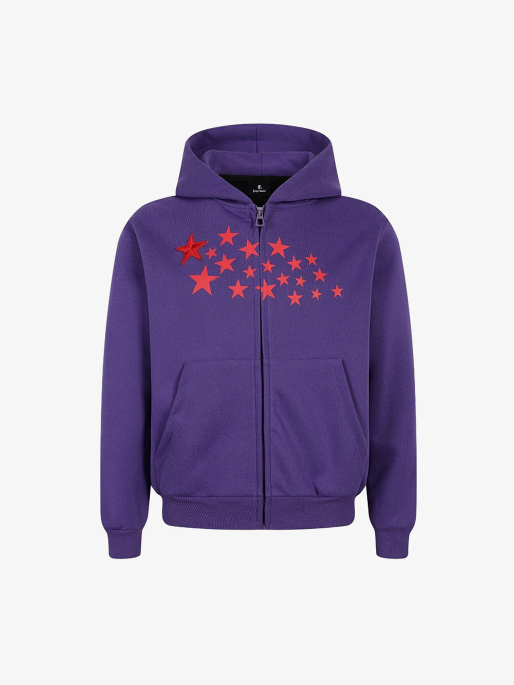Five-Point Star Cropped Zip Hoodie