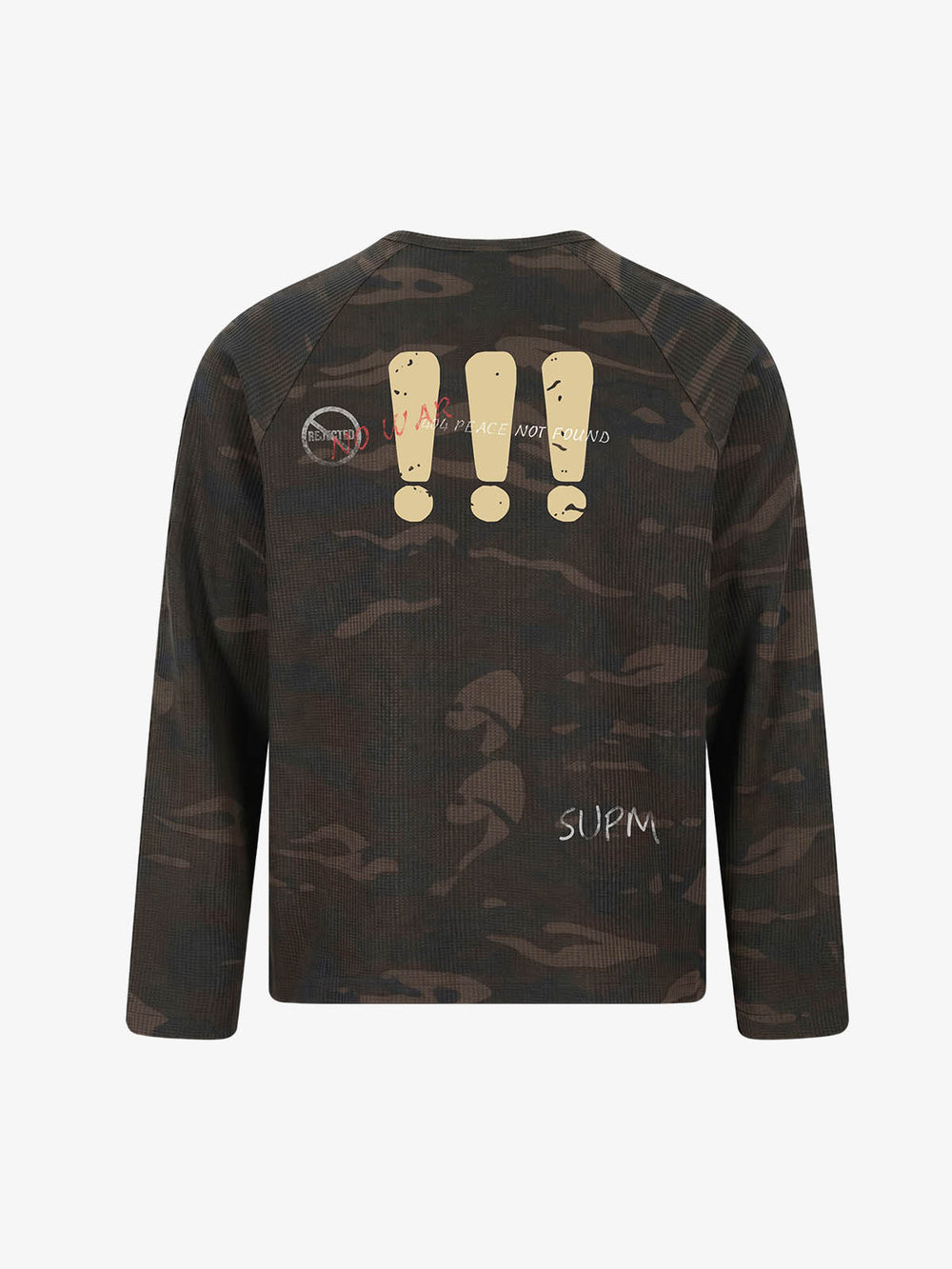 Find Me Graphic Camo Waffle Long Sleeve Tee