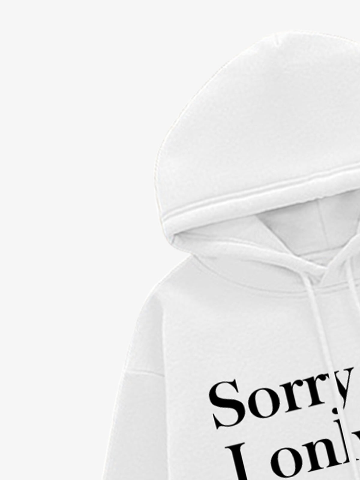 Thesupermade Street Contrast Letter Design Print Plush Hooded Sweatshirt 