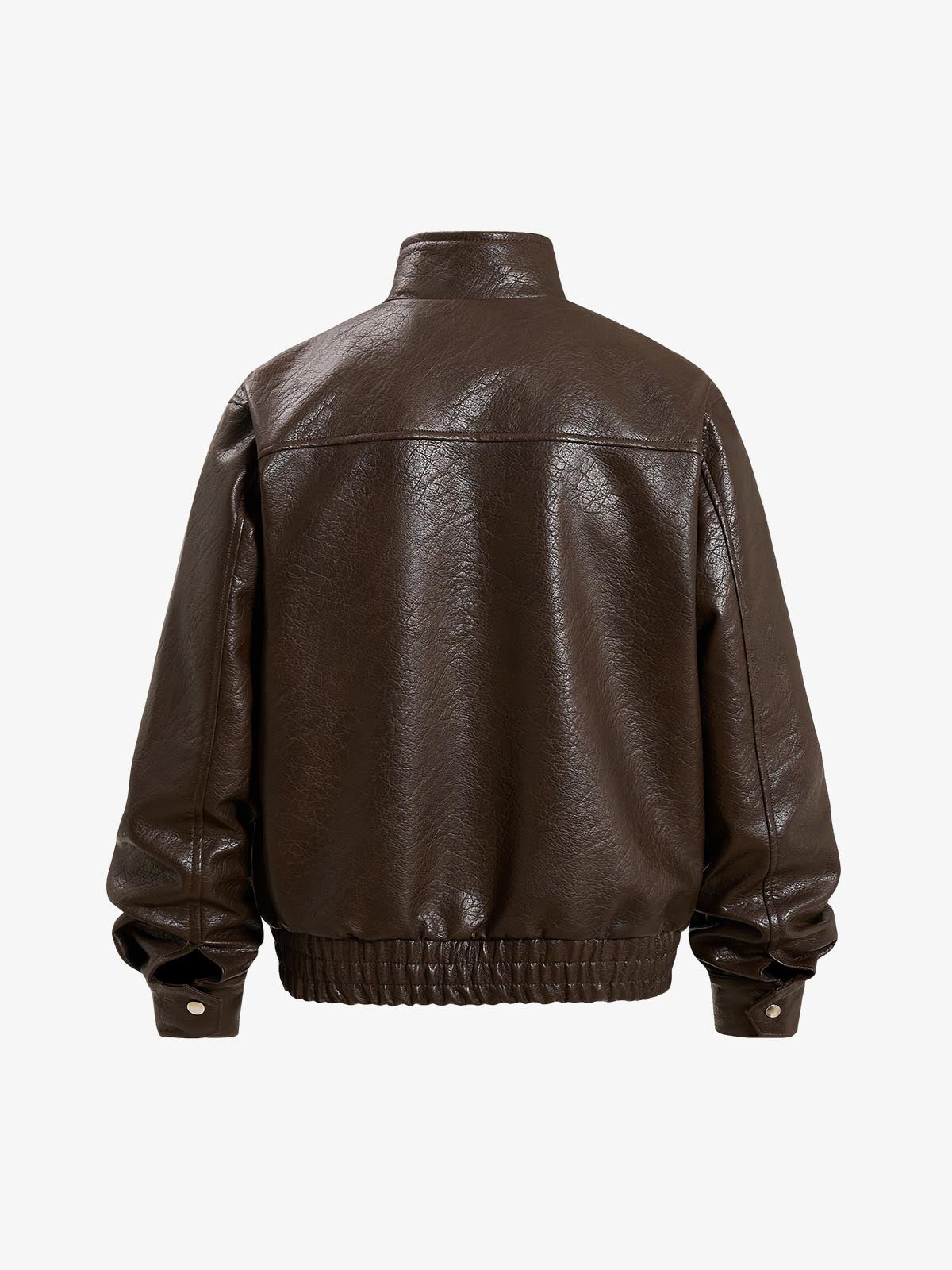 Zipper Studded Structured Biker Jacket