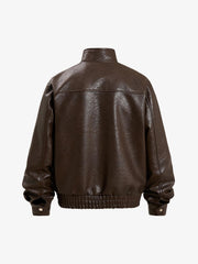Zipper Studded Structured Biker Jacket
