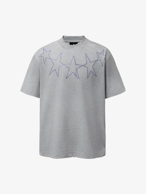 Strass-Sternen-Grafik-T-Shirt