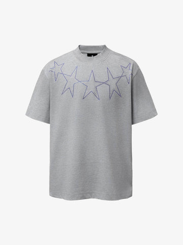 Strass-Sternen-Grafik-T-Shirt