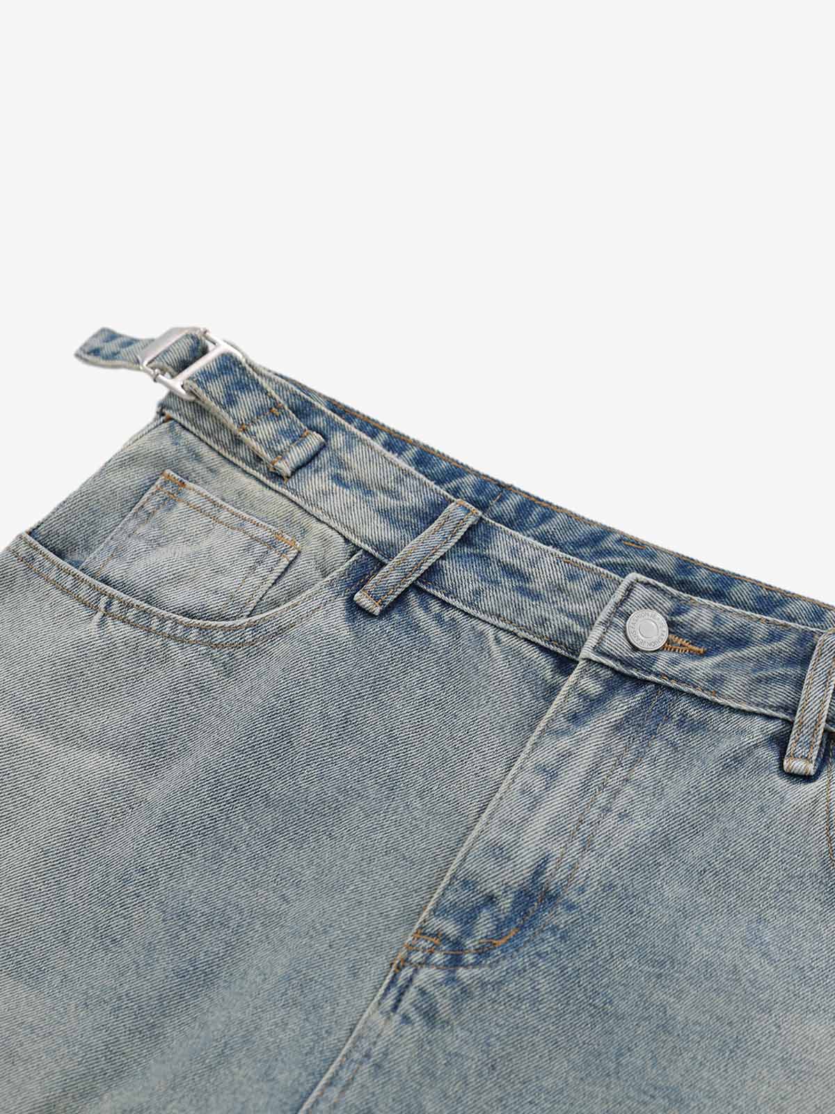 Rhinestone Embellished Denim Shorts 