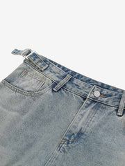 Rhinestone Embellished Denim Shorts 