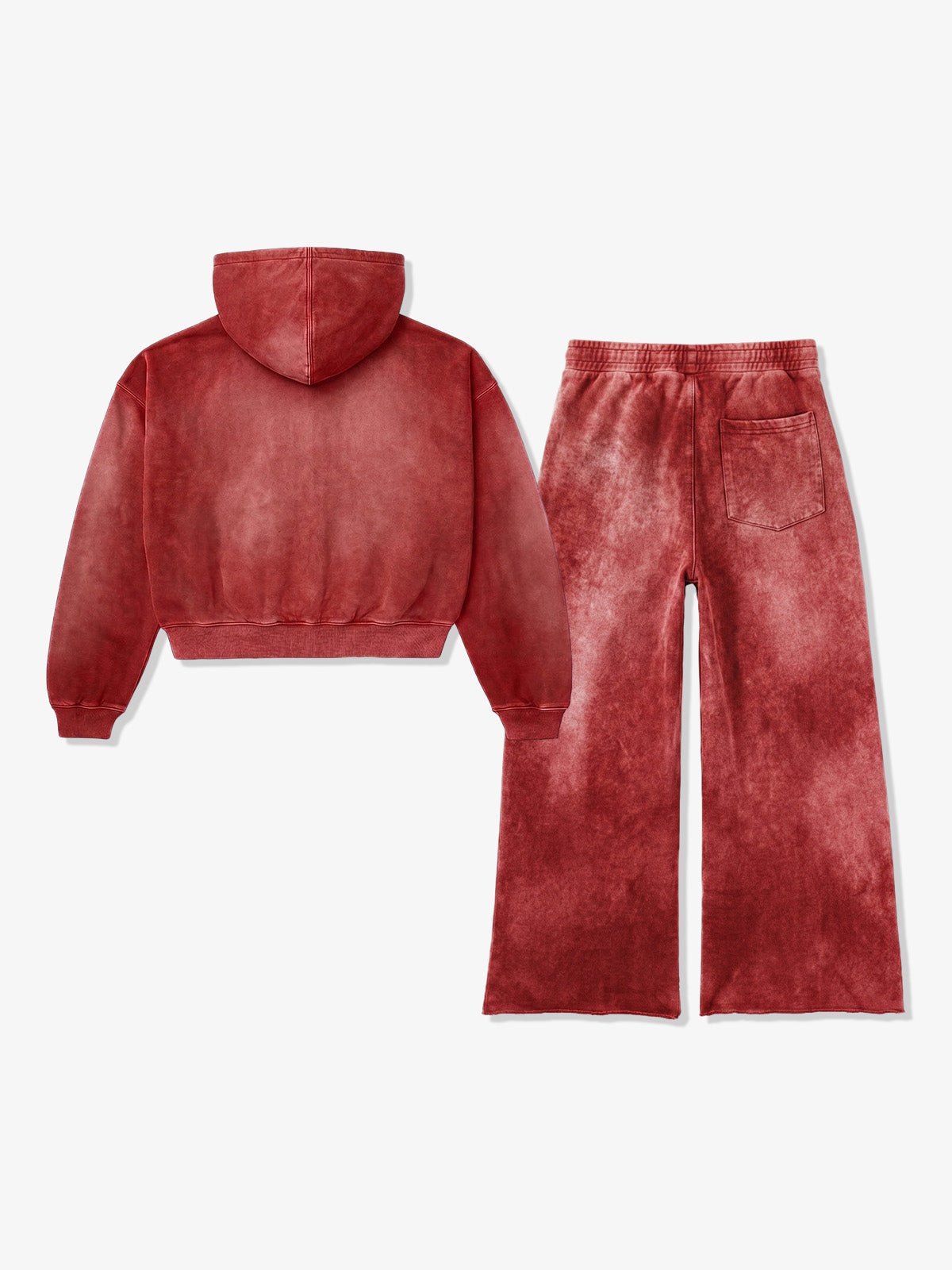Washed Distressed Graphic Sweat Set