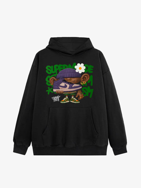 Thesupermade Street Cartoon Trend Sneakers Boy Hooded Sweatshirt 