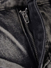 Grunge Deconstructed Eyelet Baggy Jeans