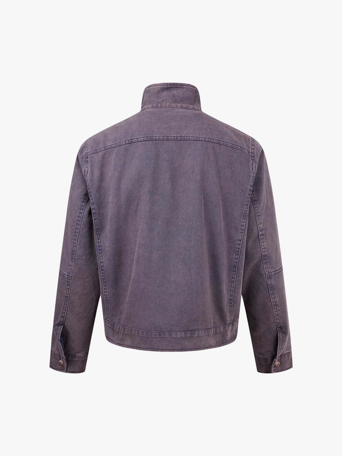 Distressed Metal Buckle Jacket