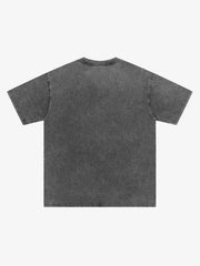 Horse Graphic Garment-Washed Distressed Tee