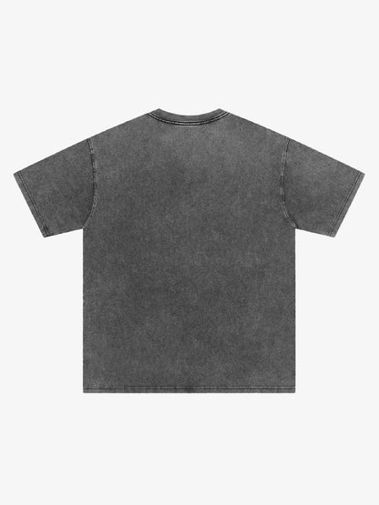 Horse Graphic Garment-Washed Distressed Tee