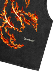 Flame Scorpion Washed Sleeveless T-Shirt 