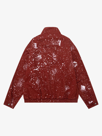 Heavy-duty Spray Paint Splatter Collar Jacket