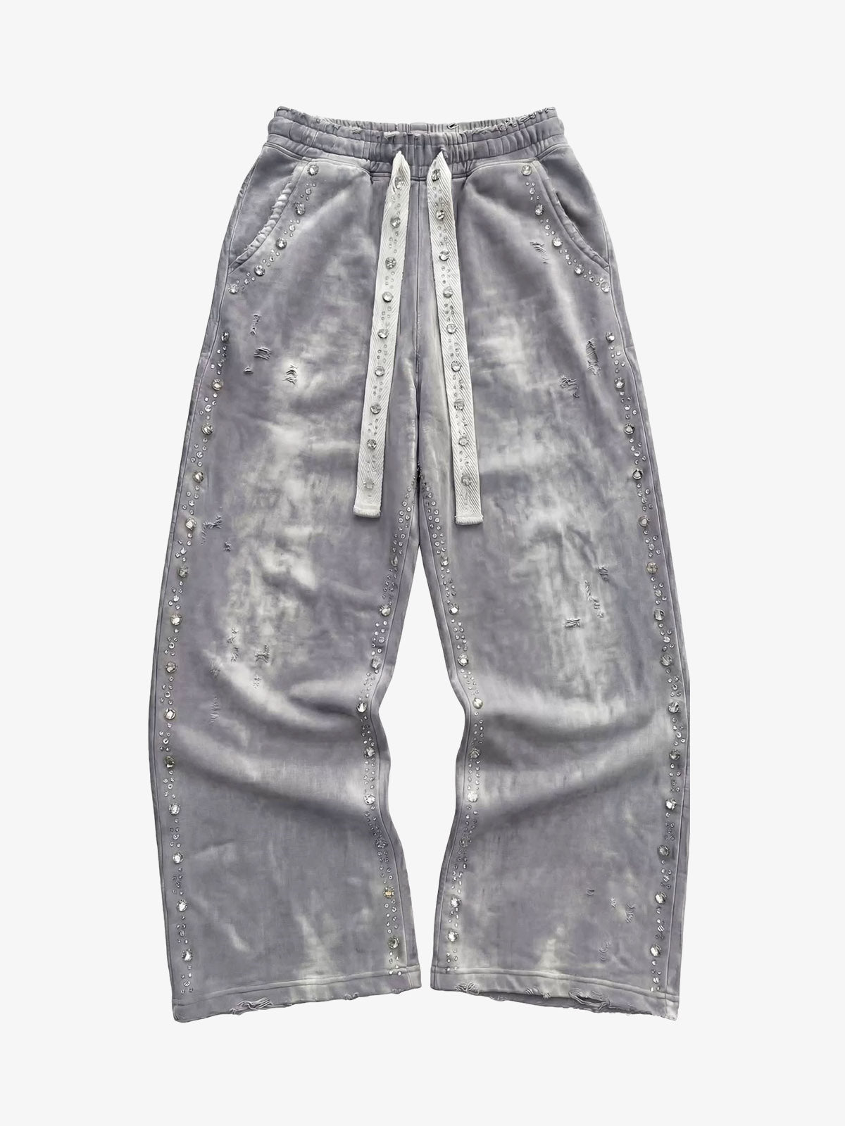 Distressed Rhinestone Sweatpants