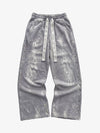 Used-Look-Jogginghose mit Strasssteinen