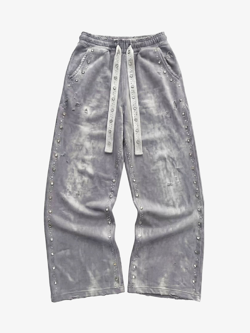 Distressed Rhinestone Sweatpants