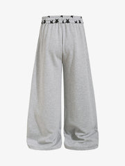 Star Print Pocket Baggy Sweatpants