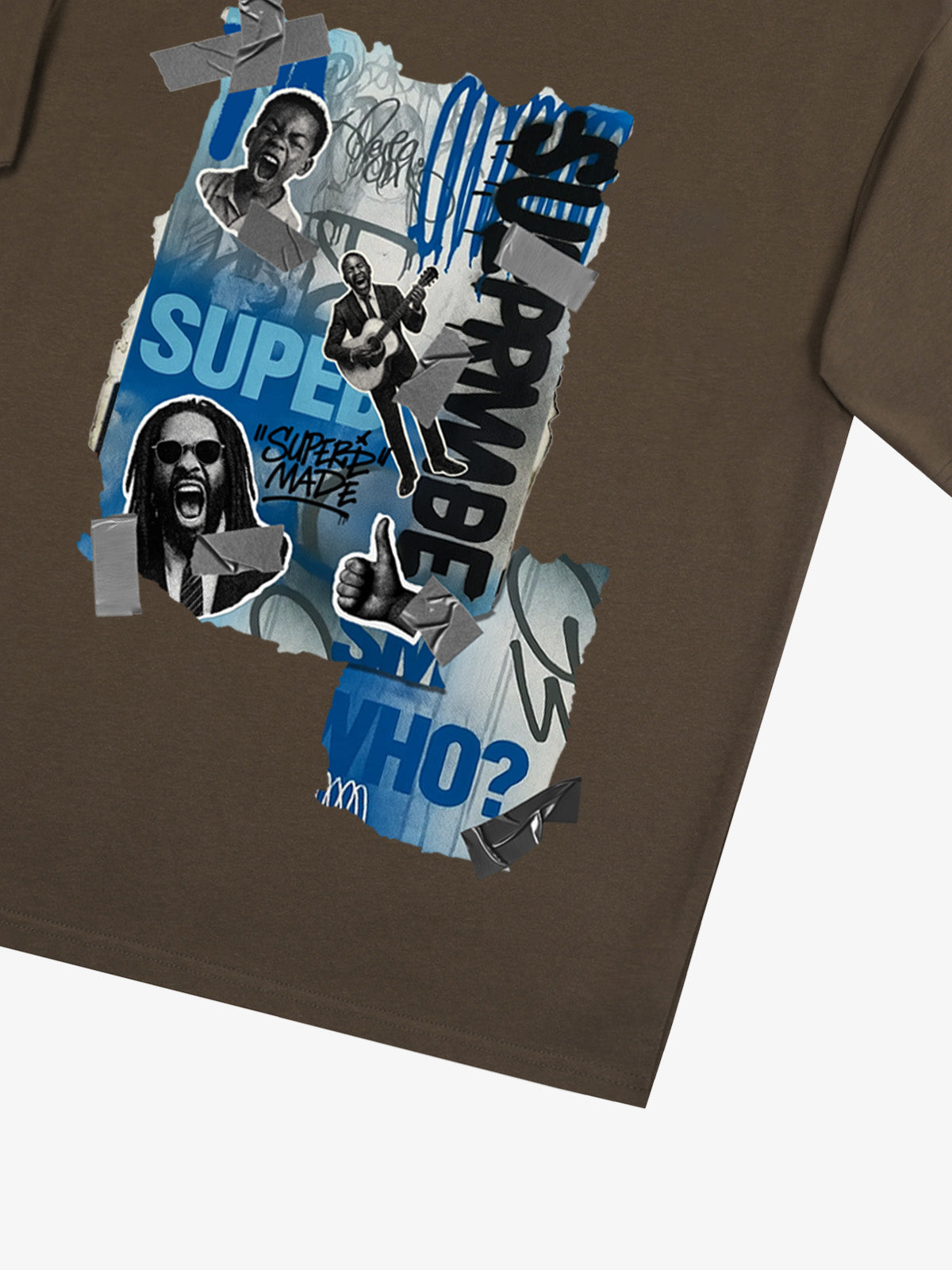 Supermade Trendy Retro Hip-Hop Character T-Shirt 