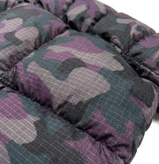 Purple Plaid Camo Puffer Coat