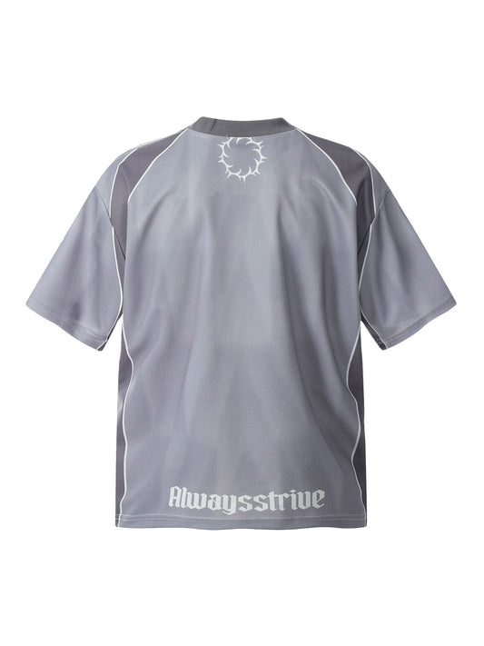 Sports Patchwork Jersey Letter Print T-shirt 