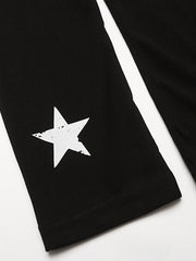 Star Graphic Hooded Long Sleeve Tee
