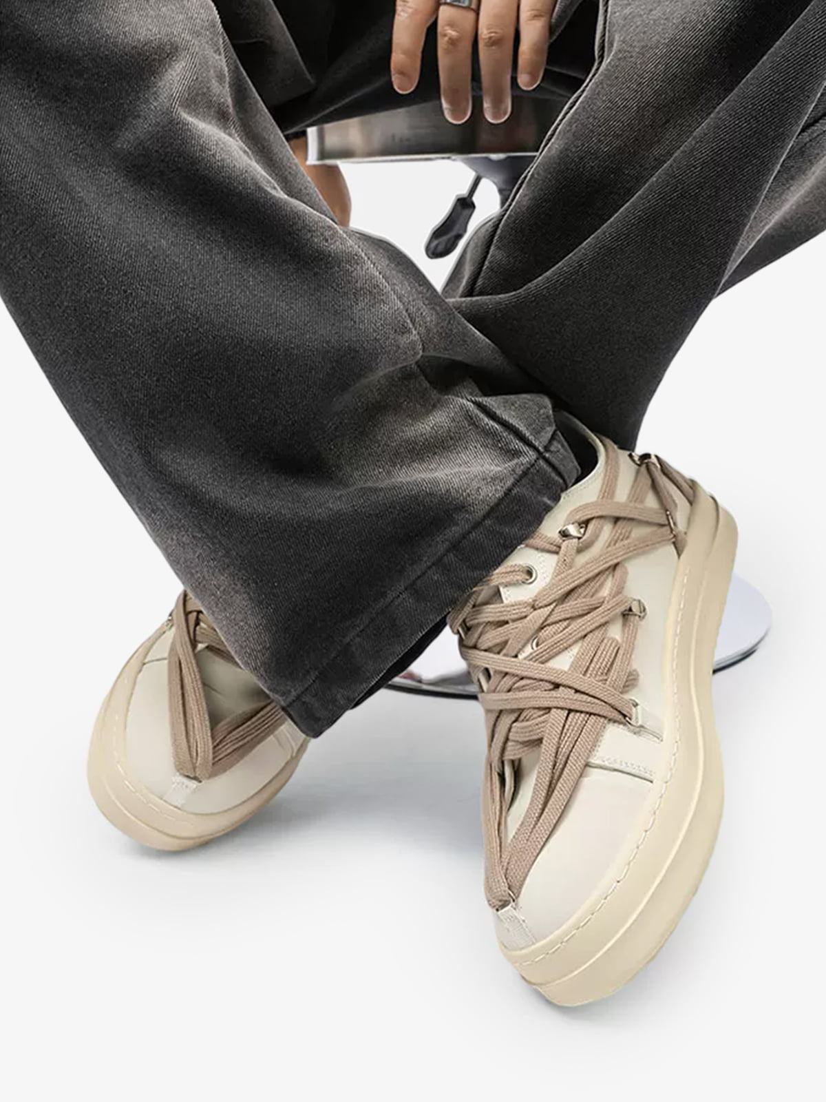 Five-Point Star Lace-Up Sneakers