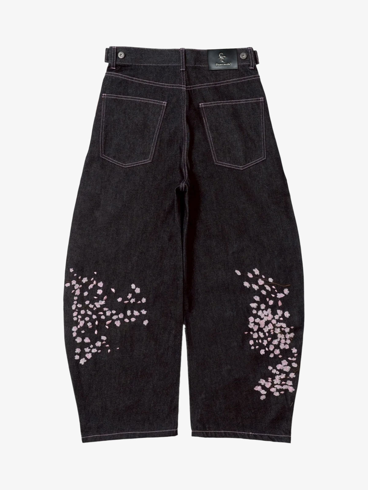 Camo Sakura Embroidered Baggy Jeans