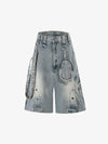 Multi-Hardware Baggy Denim Jorts 