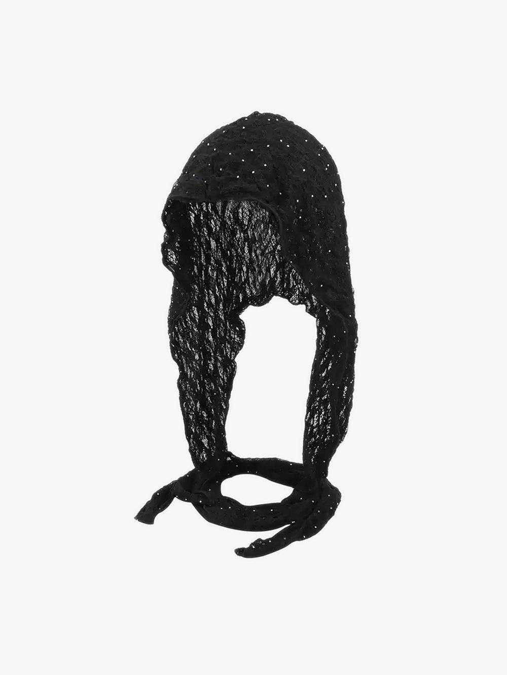 Vintage Lace Hollow Crochet Long Strap Headscarf Hat 