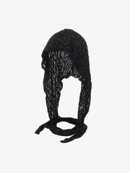 Elegant Lace Bonnet with Adjustable Ties for Versatile Styling 