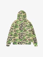 Star Camo Cut-Out Chunky Zip Cardigan