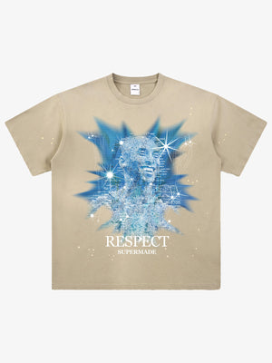 thesupermade-“Nostalgia-themed”dreamy starlight Kobe elements street retro ink Splatter Paint pattern T-shirt 