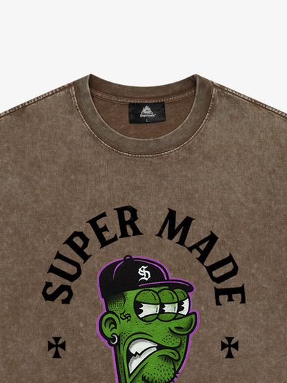 Graphic T-Shirt with Bold Monster Design for Casual Wear 