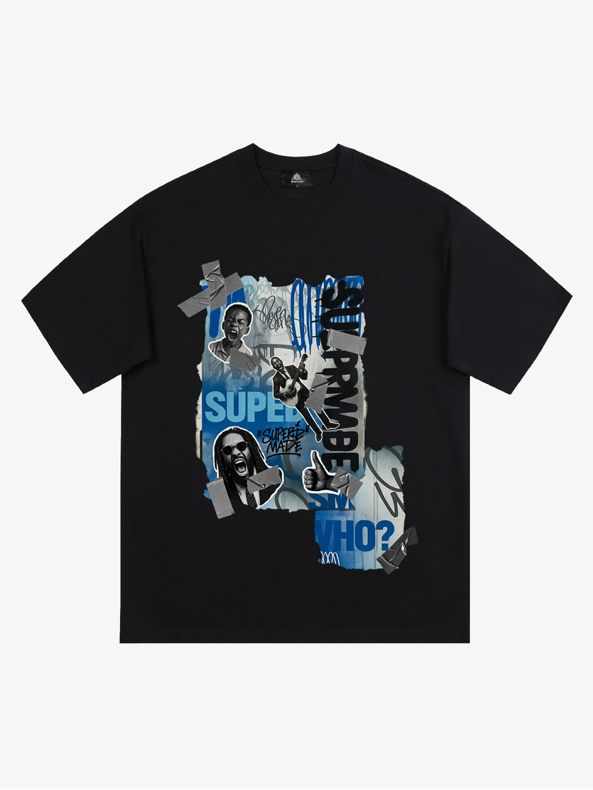 Supermade Trendy Retro Hip-Hop Character T-Shirt 