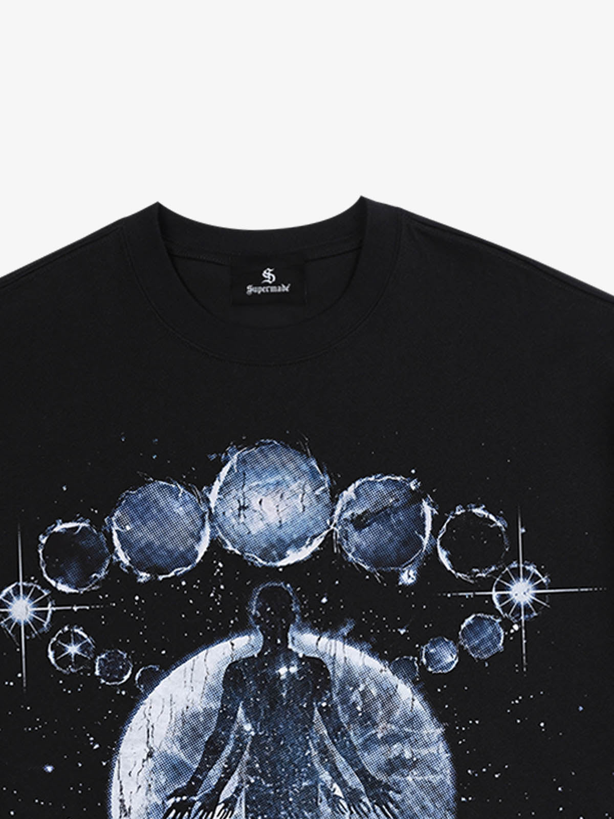 Maglietta con grafica a silhouette stellata