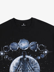 Maglietta con grafica a silhouette stellata
