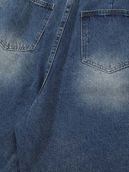 Denim Wide Leg Bermuda Shorts High Waist Relaxed Fit Summer Casual Women's Jeans Shorts 