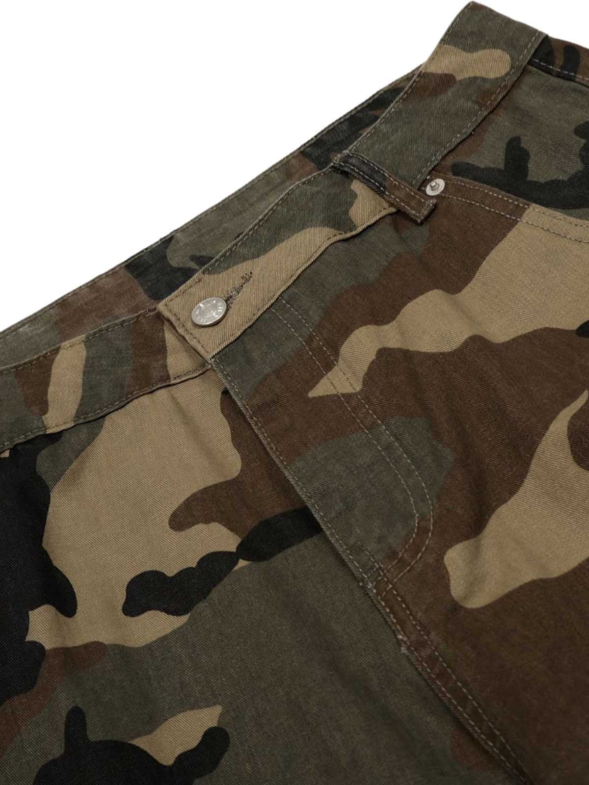 Camouflage Multi-Pocket Cargo Jorts 