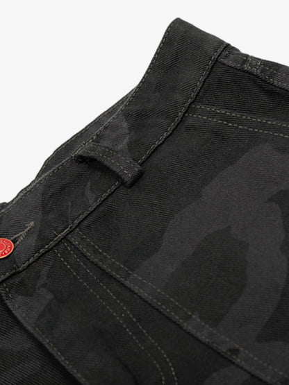 Vintage Camouflage Denim Jorts 