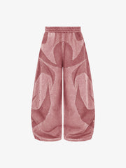 Washed Panel Detail Boxy Hoodie & Wide-Leg Sweatpants Set